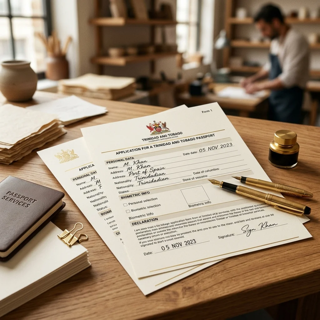 Trinidad and Tobago passport application forms